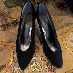 I. Miller Black Suede Heels